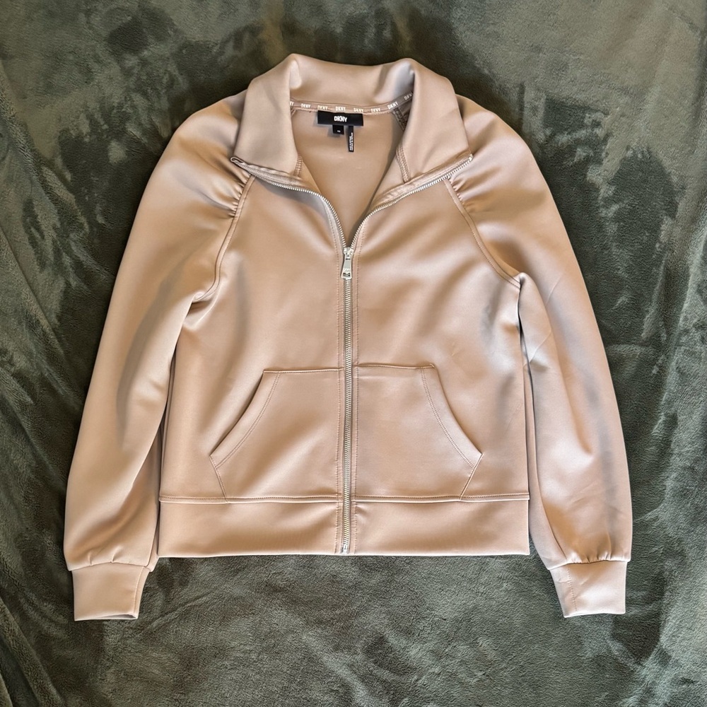 DKNY Long Sleeve Ruched Detail Jacket Size XS